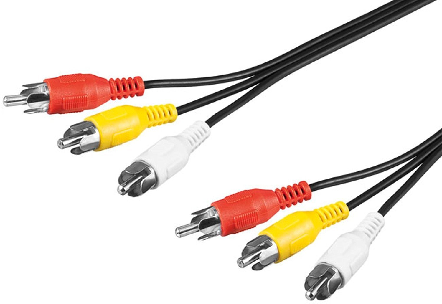 Goobay 50383 Composite Audio/Video Connector Cable, 3x RCA, 5 m Cable Length