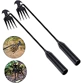 Weed Puller Tool Garden Weed Pulling Tool, Portable Garden Weeder Tool | Uprooting Weeding Tool, 4 Teeth Manganese Steel Forged Hand Weeder for Vegetable Gardening Backyard Farm Planting &amp; Weeding