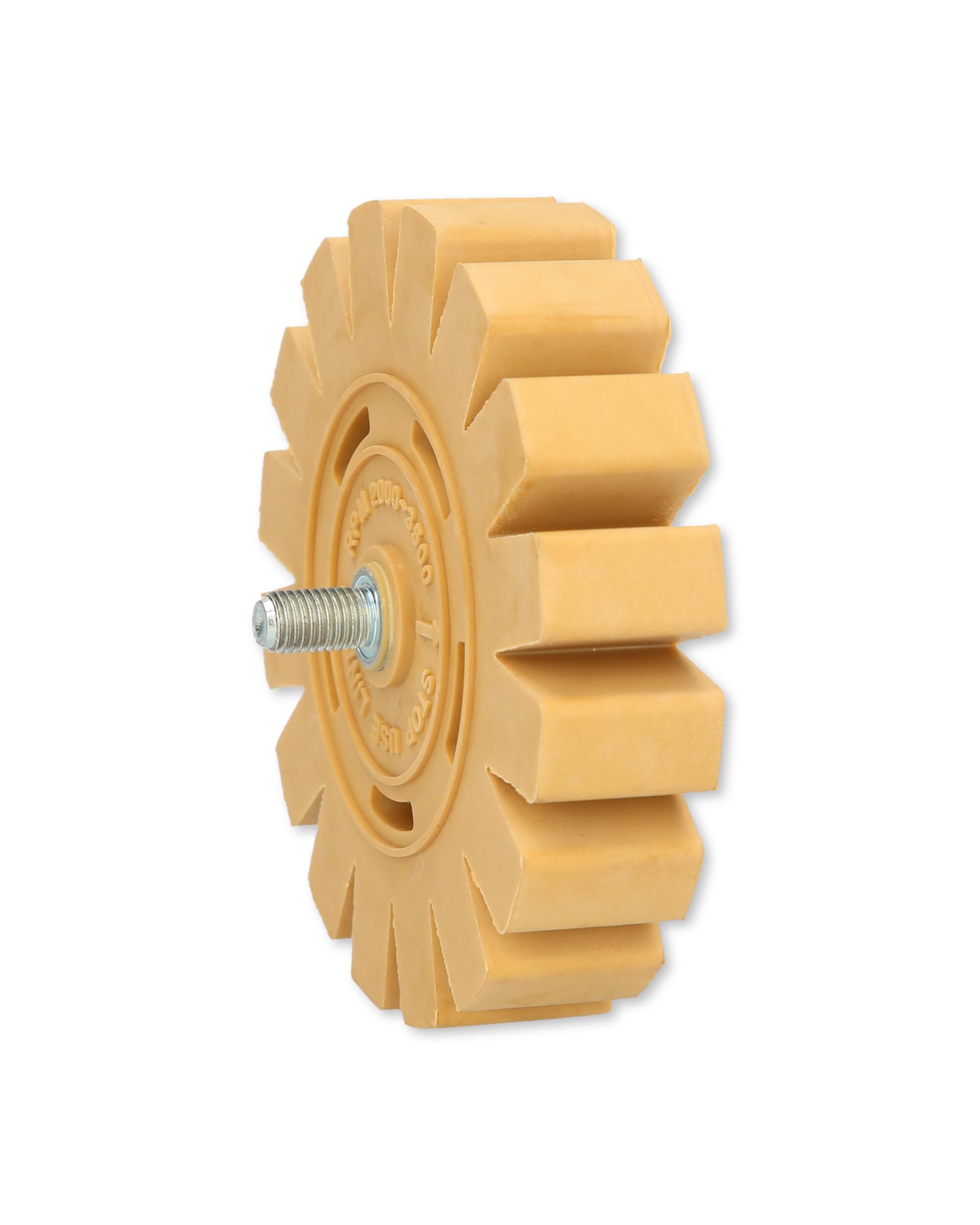 KS Tools Foil Eraser with Slats, Diameter 100 mm, 515.1247, Adhesive Residue Remover for Cordless Screwdriver and Drill, Removes Sticker, Adhesive and Paint Residues