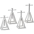 RVGUARD RV Stack Jacks 4 Pack with Storage Bag, Aluminum Stabilizer Jacks for RV Trailer Camper, Single Support Up to 6000 Lbs, Adjustable from 11" to 17"