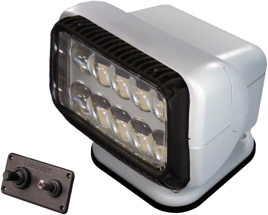 GoLight LED Permanent Mount t Searchlight with Dash Mounted Remote, White : Boating Spotlights : Sports & Outdoors