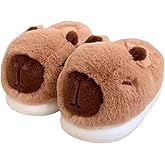 YPNMR Cute Capybara Winter Slippers for Kids and Toddlers, Soft Warm Fleece Cozy Animal Home Shoes