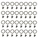 Mcupper-Set Of 32 pcs Extra Thick Metal Curtain Rings with Clips,0.9-Inch Diameter - Clip Rings for Curtains (Color bronze,Material Iron)