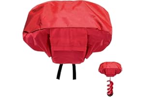 AHULIAO Ice Auger Powerhead Cover Compatible with Eskimo, Ice Auger Powerhead Case, Ice Fishing Auger Powerhead Guard, Rain and Snow Protection (Red)