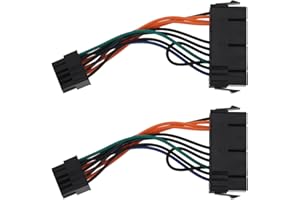 eMagTech 2PCS 24-Pin Female to 10-Pin Male Power Adapter Cable 13cm Length Compatible with Lenovo Motherboards
