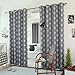 Best Home Fashion Grey Arrow Room Darkening Blackout Grommet Top Curtain 84