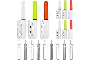 Retisee 9 Pcs 2.5 Inch Fishing Glow Sticks LED Fishing Pole Light Night Fish Strike Alert Glow Stick Bite Alarm Night Fish Rod Waterproof Luminous Rod