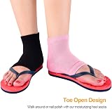 CGBOOM Moisturizing Gel Heel Socks 2 Pairs Toe Open Soft Ventilated view 7
