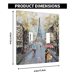 Pznen Paris Eiffel Tower Double Toggle Light Switch