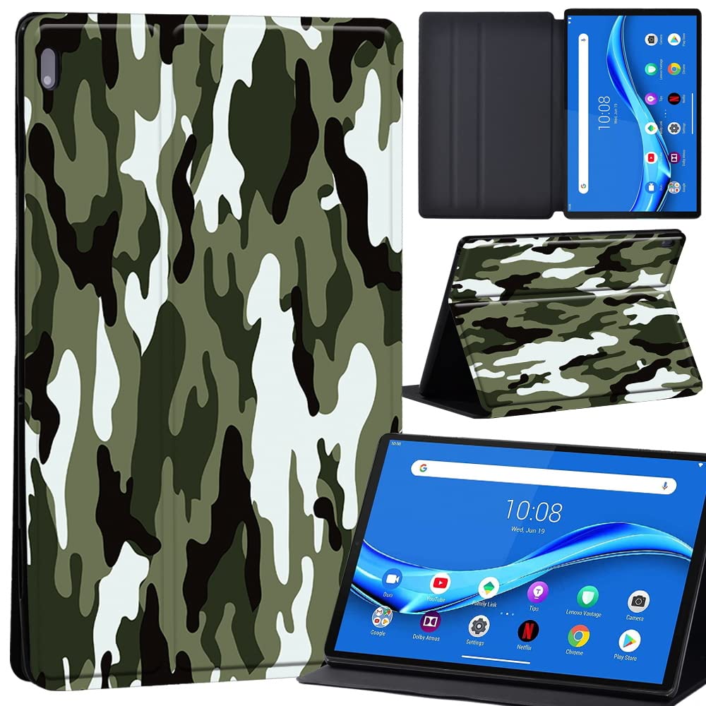 Case For Lenovo Tab M10 FHD Plus 10.3 inch (TB-X606X TB-X606F) Leather Case with Auto Wake-up, Flip Case for Lenovo Tab M10 FHD Plus Cover (urban camouflage)