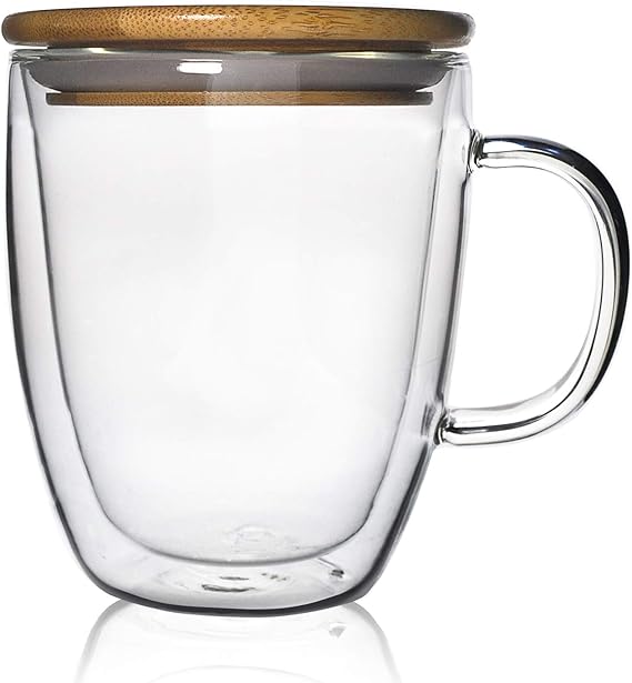 Doublewall Borosilicate Glass Coffee Mug Cup 16 ounce SYNCHKG086290 Buy Online at Best Price