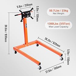 VEVOR Engine Stand, 1300 lbs (3/5 Ton) Rotating