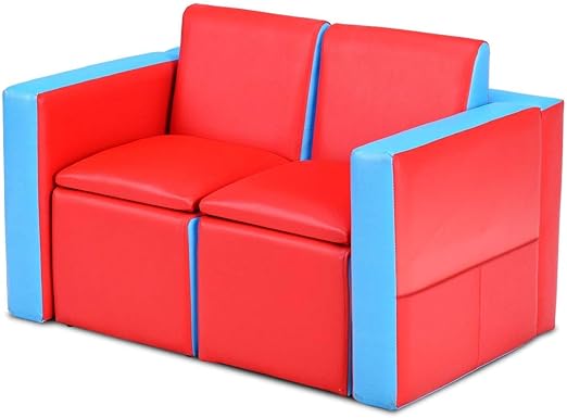 Amazon Com Multi Functional Pvc Leather Kids Couch Sofa Table Set
