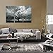 sechars - Large 3 Panel Tree Picture Wall Art Dark Forest Landscape Canvas Prints Tree of Life Painting for Living Room Home Office Decor