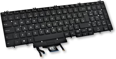 Dell Latitude 5500 5501 5510 5511 UK QWERTY Backlit Keyboard WDJ4X V35F8