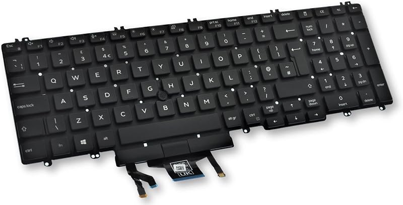 Dell Latitude 5500 5501 5510 5511 UK QWERTY Backlit Keyboard WDJ4X V35F8