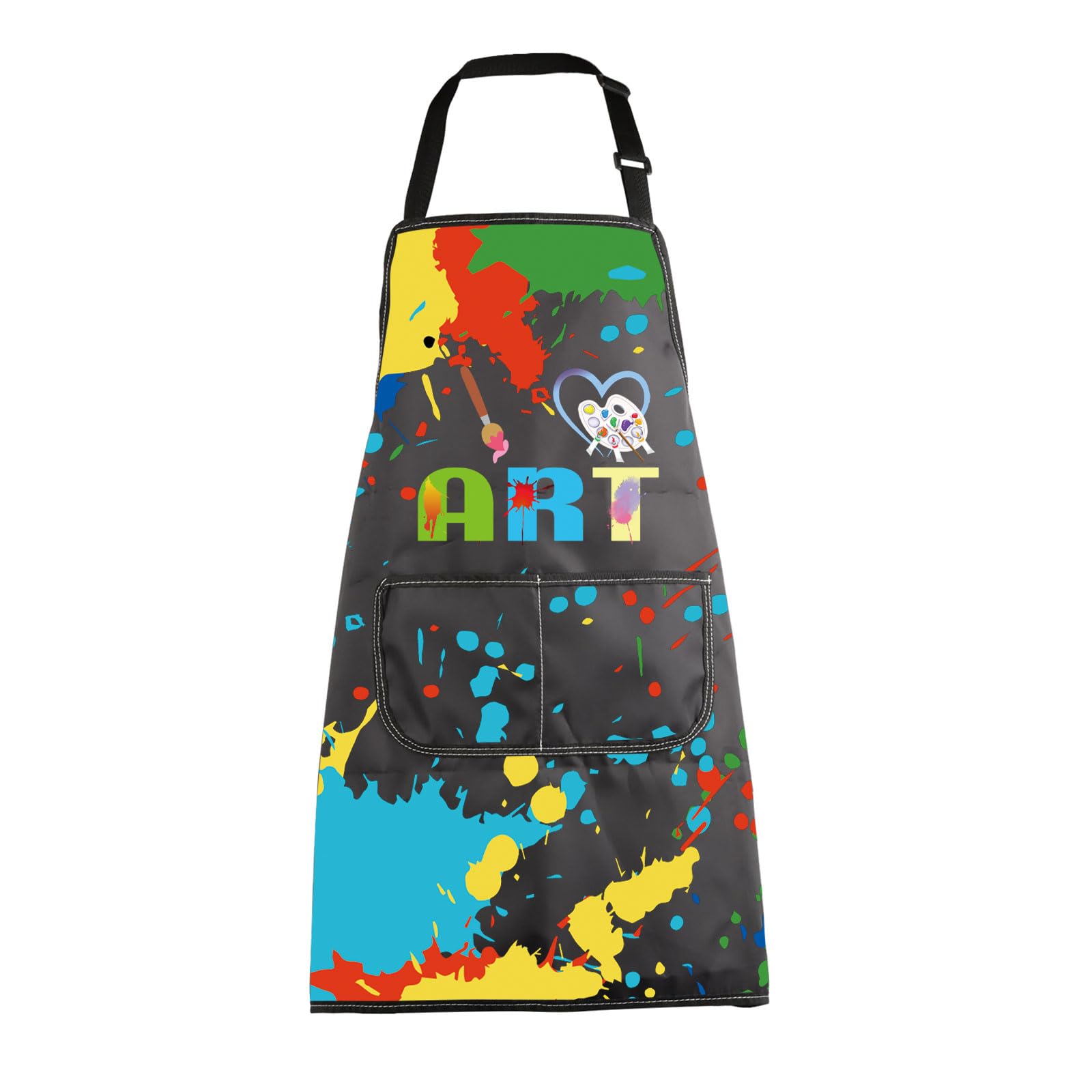 BNQL Painting Artist Apron with Pockets Artist Painter Gifts Art Lover Gift for Art Teacher Apron Painter Aprons (Love Art apron)