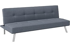 Serta Rane Convertible Sofa Lounger Microfiber Light Grey Full