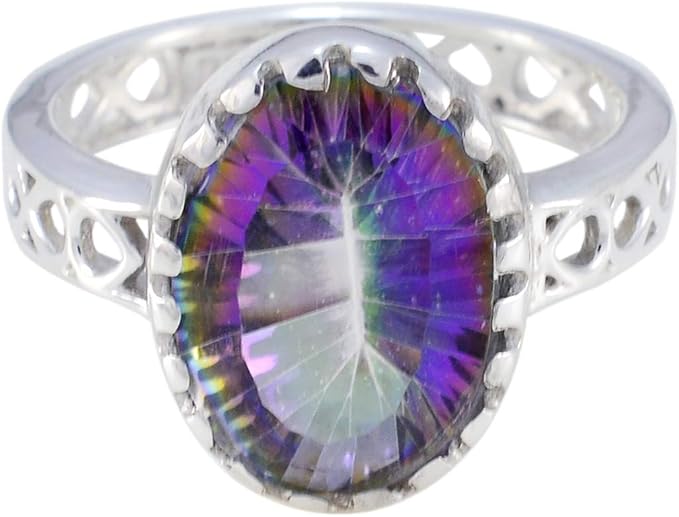 Wholesale Gem Mystic Quartz Sterling Silver Ring Closest