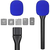 YOUSHARES Handheld Adaptor with Foam Cover, Compatible with Rode and DJI Wireless Microphones for Interviews (Blue Foam)