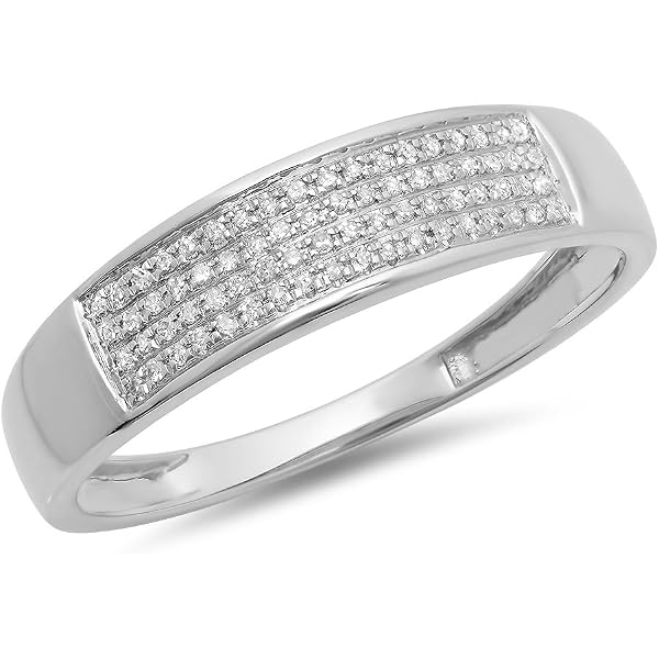 Dazzlingrock 0.50 Carat 10K Gold Micro Pave Diamond Men's Ring – Hip Hop Style, 1/2 CTW