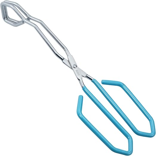 HINMAY Stainless Steel Kitchen Scissor Tongs 11-Inch with Silicone ...