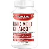 Moonstone Uric Acid Cleanse | Kidney Detox and Joint Support | Tart Cherry Powder, Celery Seed Extract & Alkali Citrate Complex | Urinary Alkalinization | Vegan & Gluten Free Supplements