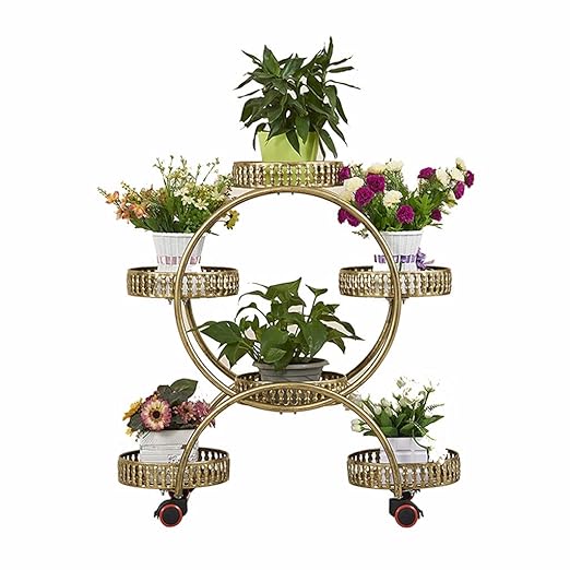 Jardinería Estante Para Flores Hierro Forjado Estante De Piso Con ...