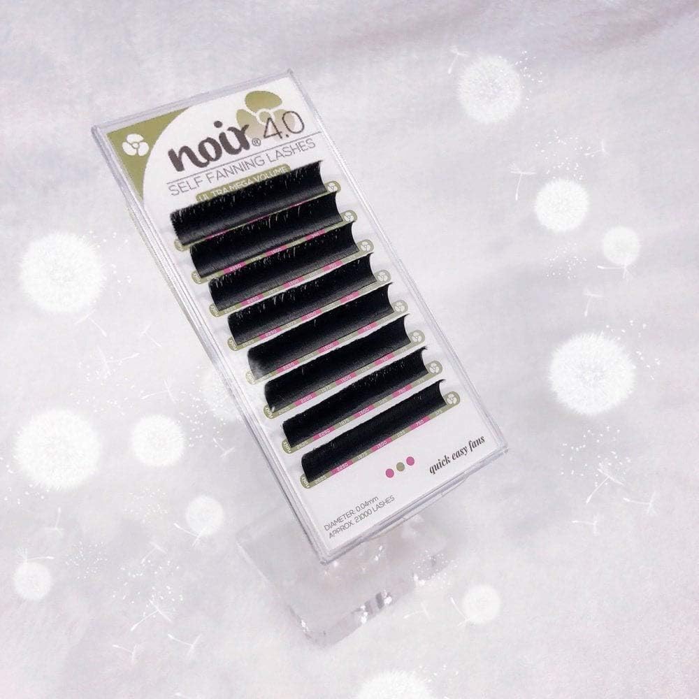 Noir Volume Lashes Easy Fan Lashes D curl 0.04 Mixed Mega Volume Self Fanning Eyelash Extensions, Black - Image 4