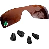 Raydi Polycarbonate Replacement Lenses &amp; Nosepads for Oakley Ridgeline OO9419 Sunglasses
