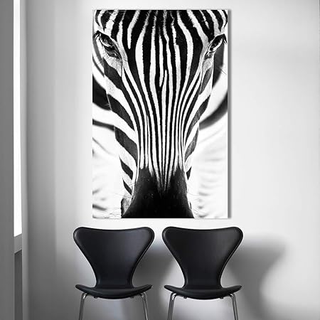Qwesfx Mur Art Peinture Affiche Imprime Toile Photos Minimalisme Animal Zebre Abstrait Pour Le Salon Decor A La Maison Imprimer Sans Cadre B 40x60 Cm Amazon Fr Cuisine Maison