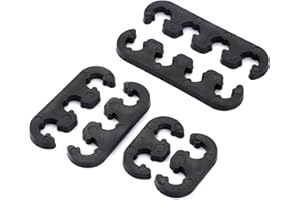 BANG4BUCK 6 Pieces 7mm and 8mm Spark Plug Wires Separator Divider Kit Wire Looms 9728 (Black- Plastic)