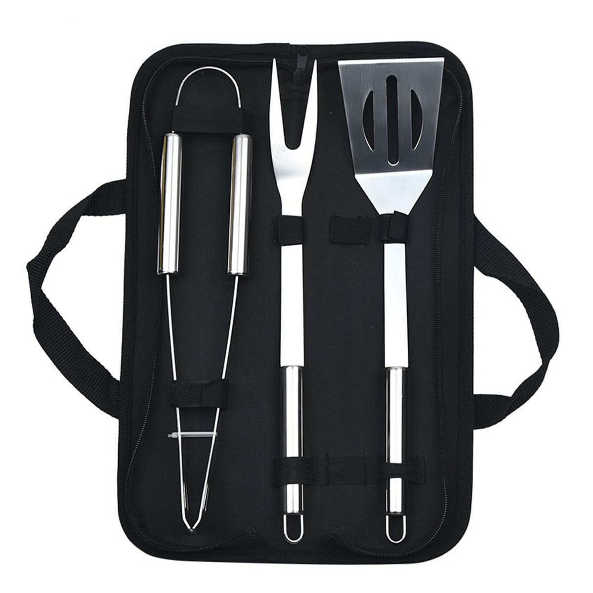 Hsthe Sea 3PCS Barbecue Tool Set, Stainless Steel Barbecue Tool Kit With Tote Bag, Tongs And Shovel Barbecue Tool Accessories For Barbecue Cooking Outdoor Camping