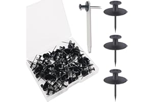 60 PCS Double Headed Picture Hanging Nails, Wall Hangers Without Nails, Thumb Tacks for Wall Hangings Picture, Renter Friendl