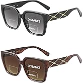 JM Bifocal Reading Sunglasses for Women, Oversized Fashion Square Gradient Sun Readers Outdoor UV400