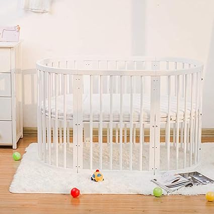 white round cot