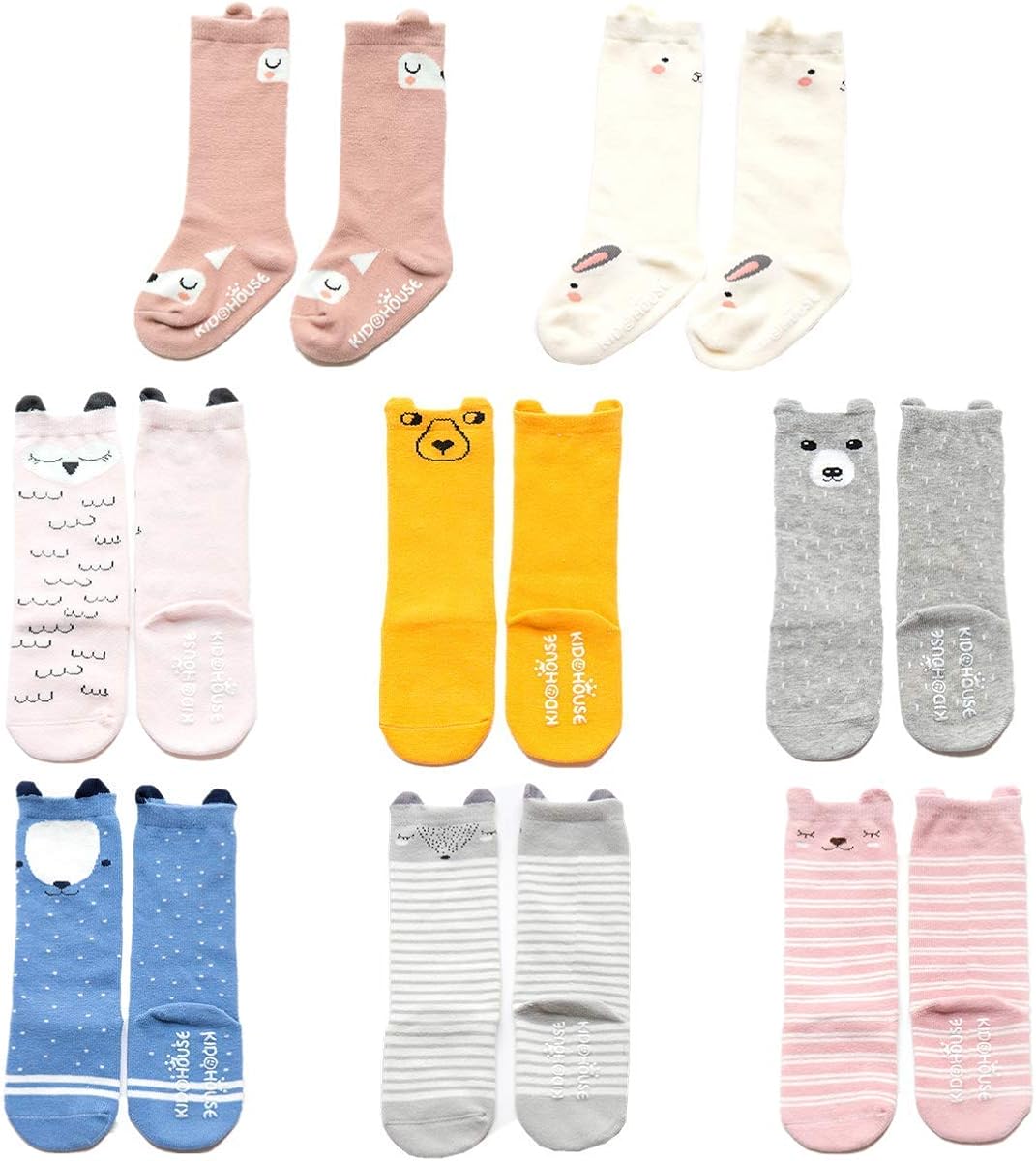Genou 9 Paire De Chaussettes Hautes Bebe Fille 4 6 Ans Motif Animaux Jt Amigo Vetements Fille