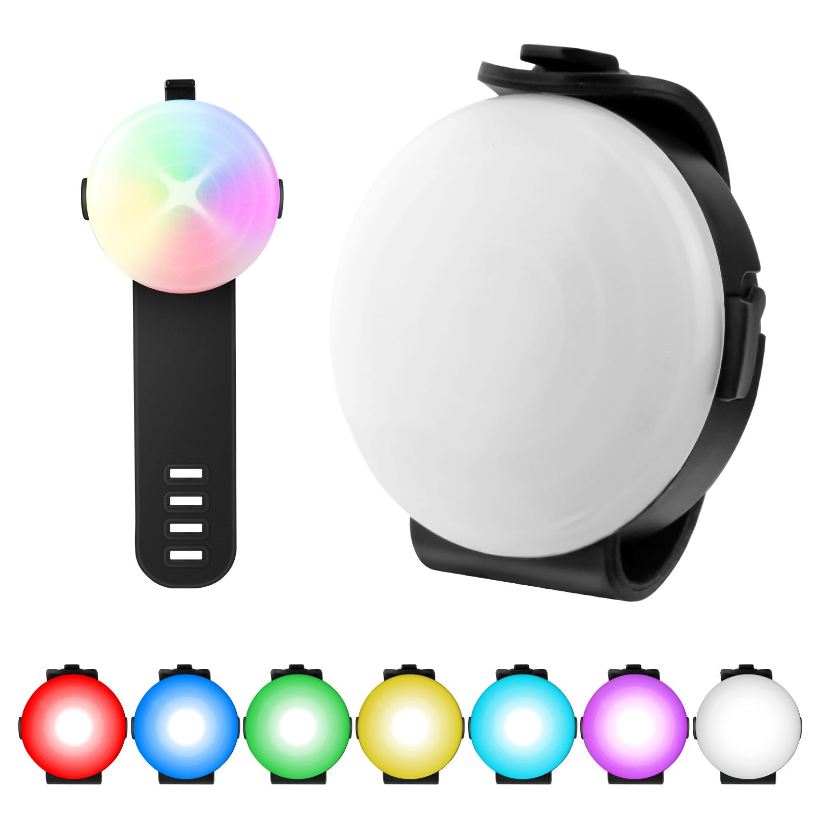 AUAUY 1 Pack LED Dog Collar Light, 4 Modes USB Rechargeable Light Up Dog Collars, IP68 Waterproof Pet Collar Light, Adjustable LED Safety Light for the Dark for Night Walking Running Camping Climbing