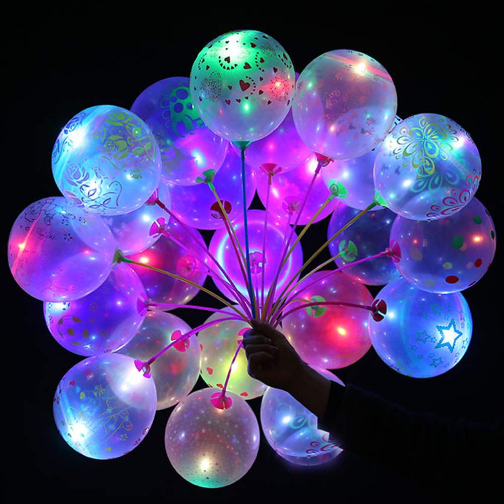Lasts12 24h Bodas Celebracion Flores Impresas Los Globos Led Iluminan Los Globos De Fiesta Resplandor En La Fiesta A Granel De Globos Oscuros Decroation Navidad Cumpleanos 45 5 Pcs Gratis Articulos Para