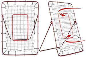 FOME Baseball Rebound Net Pitch Back Baseball Softball Practice Net with Strike Zone 6 x 4 ft Adjustable Portable Rebounder N
