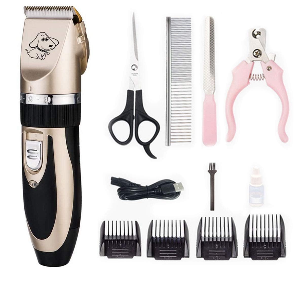 I-live Electric Pet Grooming Clippers, Rechargeable Cordless Pet Fur Grooming Trimmer Kit set,Low Noise Low Vibration,Professional Pet Dogs and Cats Grooming Trimmer Kit