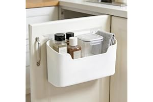 Wall Mounted Plastic Storage Box, Desk Storage No-Drill Easy Installation Organizer for Kitchen, Bathroom, and Home Use(9.3x4