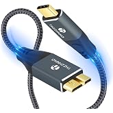 Thzzhnno USB C to USB 3.0 Micro B Cable 6.6FT, Micro B to USB C Hard Drive Cable, for iPhone,My Passport,MacBook Pro/Air, iPad/Tablet