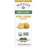 Watkins Organic Pure Lemon Extract, Non-GMO, Kosher, 2 oz. Bottle, 1-Pack