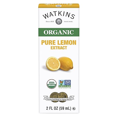 Watkins Organic Pure Lemon Extract, 2 oz., 12Count