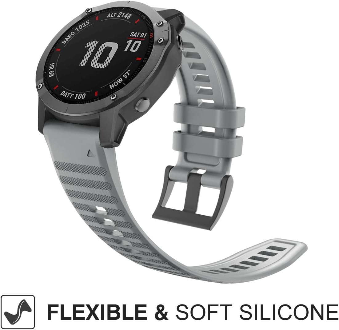 MoKo Strap Compatible with Garmin Fenix 7/7 Pro/6/6 Pro/5/5 Plus/Forerunner 965/955/945/Instinct/Instinct Solar/Instinct 2 - Image 4