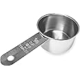 Amazon.com: 1/4 Cup Stainless Steel Measuring Cup | Sturdy Metal 60 ml ...