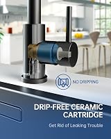 APPASO Black Kitchen Tap Mixer Pull Out Spray 360° Swivel 3 Modes view 4