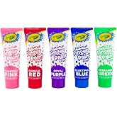 Crayola Bathtub Fingerpaint 5 Color Variety Pack, 3 Ounce Tubes (Bluetiful Blue, Screamin' Green, Radical Red, Flamingo Pink, Royal Purple)