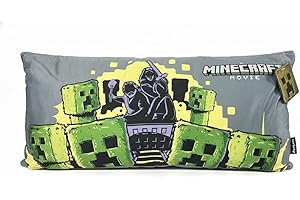 Minecraft Character Body Pillow Plush 18 x 36 Inches, Soft Polyester Microfiber Bed Pillow with Gaming Design for Kids Bedroo